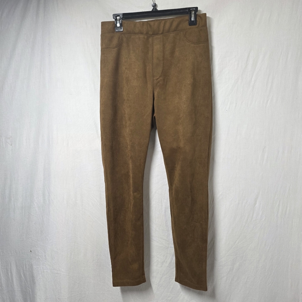 Sanctuary Women's Runway Faux Suede Leggings Brown Size Large Nwt